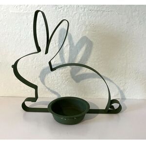 Metal bunny outline plant/candle holder
